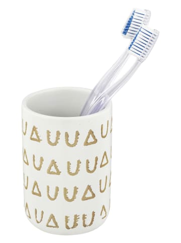 Wenko Tandenborstelbeker "Avila Creme" wit - (H)11 x Ø 7,5 cm