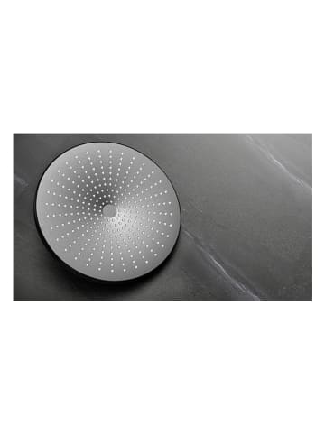 Wenko Regenduschkopf "Ultimate Shower" in Grau/ Schwarz - Ø 25 cm
