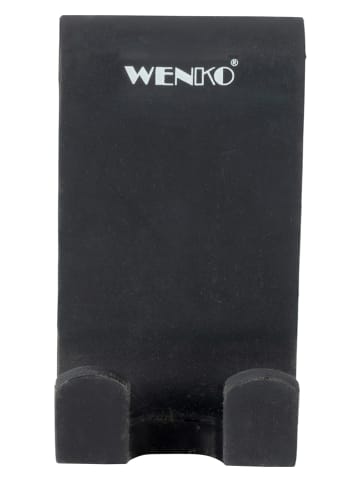 Wenko 2-delige set: dubbele douchehaken "Verna" zwart - (B)5 x (H)9,5 x (D)4,5 cm