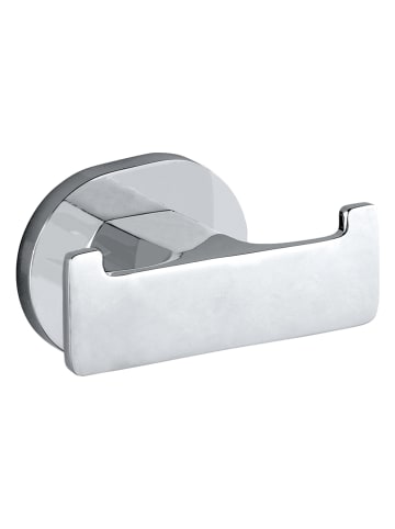 Wenko Wandhaken "Duo Maribor" in Silber - (B)9 x (H)5 x (T)5,5 cm