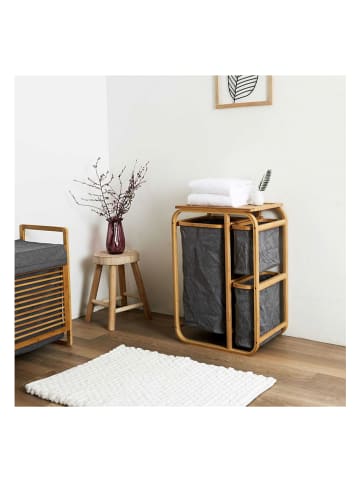 THE HOME DECO FACTORY Staande kast naturel/grijs - (B)49 x (H)69,5 x (D)33 cm