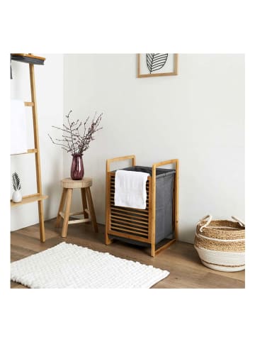 THE HOME DECO FACTORY Opbergmand naturel/grijs - (B)40,5 x (H)65 x (D)35 cm