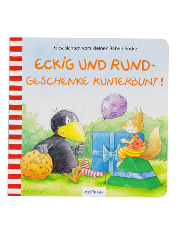 Esslinger Verl. Schreiber Pappbilderbuch "Der kleine Rabe Socke: Eckig und Rund, Geschenke kunterbunt!"