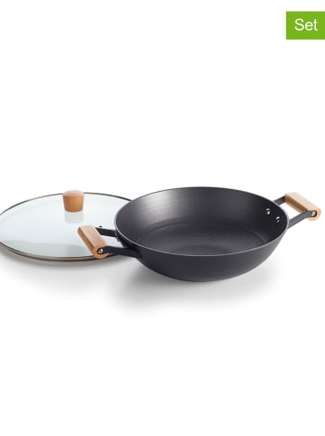 Brandt 2-delige set: wokpan zwart - Ø 30 cm