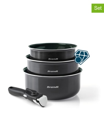 Brandt 4-delige kookgereiset zwart
