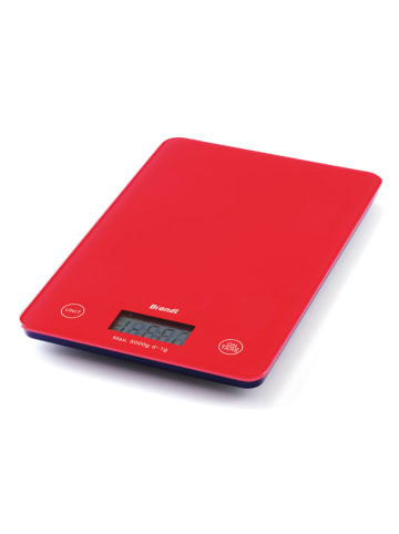 Brandt Keukenweegschaal rood - (L)20 x (B)13,5 cm