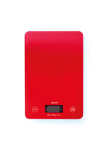 Brandt Keukenweegschaal rood - (L)20 x (B)13,5 cm