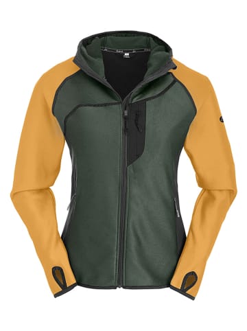 Maul Sport Fleecejacke "Bodenmais" in Dunkelgrün/ Orange