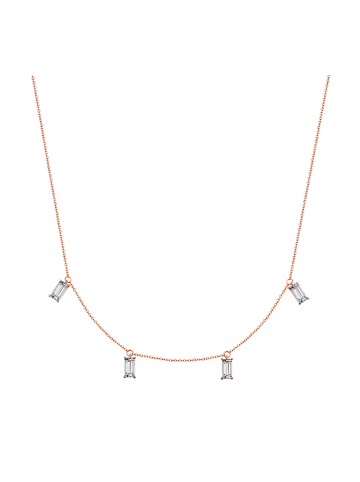 Glanzstücke München Rosévergold. Halskette mit Anhängern - (L)38