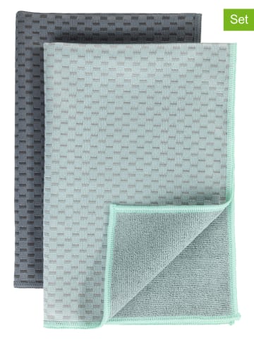 Wenko Ściereczki (4 szt.) "Miko" w kolorze szaro-zielonym do mycia