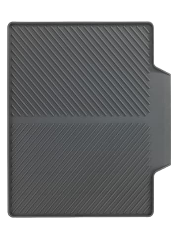 Wenko Abtropfmatte "Nelia Maxi" in Grau - (B)40 x (H)3 x (T)34 cm