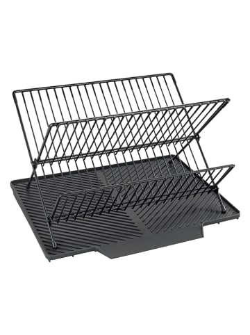 Wenko Abtropfgestell "Nelia" in Schwarz - (B)40 x (H)25 x (T)34 cm