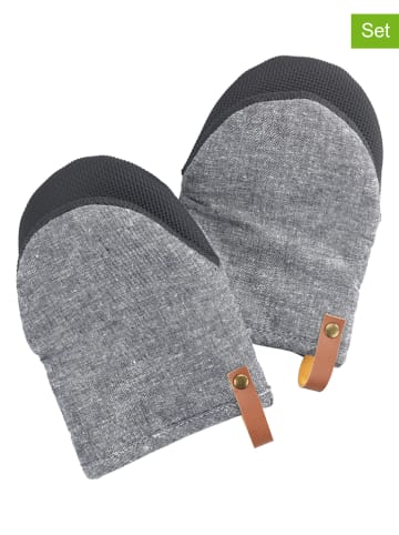 Wenko 2er-Set: Topfhandschuhe "Ada" in Grau - (L)19 x (B)14 cm