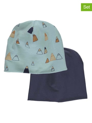 Fred´s World by GREEN COTTON 2-delige set: beanies blauw