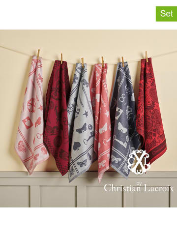 CXL by Christian Lacroix 2-delige set: theedoeken rood/wit
