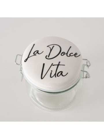 Boltze 2er-Set: Vorratsgläser "Dolce Vita" in Weiß - 450 ml