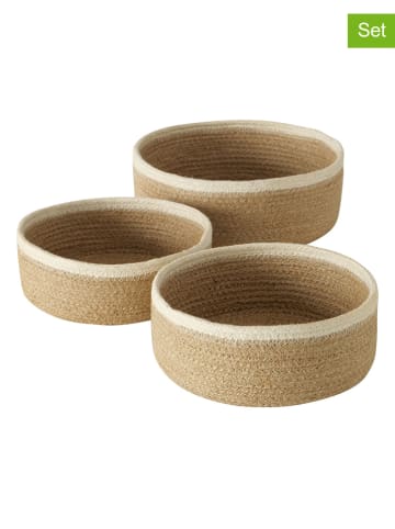 Boltze 3er-Set: Körbe "Cunas" in Hellbraun