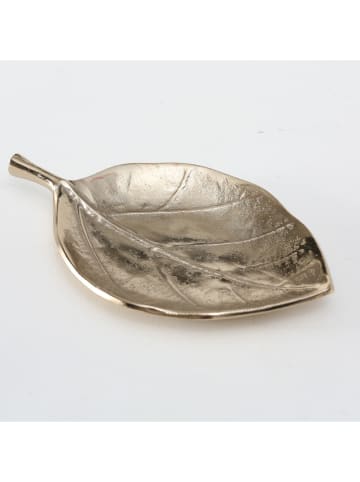 Boltze Miski dekoracyjne (3 szt.) "Blatt" w kolorze srebrnym - 27 x 20 cm