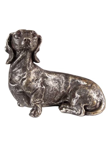 Clayre & Eef Dekoracyjna figurka "Hund" w kolorze jasnobrązowym - 27 x 23 x 15 cm