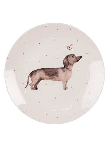 Clayre & Eef Dessertteller in Creme - Ø 20 cm