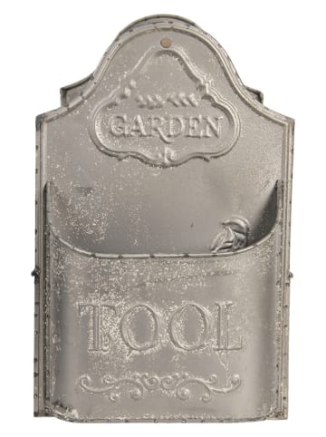 Clayre & Eef Decoratieve gereedschapskist grijs - (B)50 x (H)35 x (D)23 cm