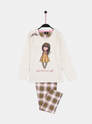 admas Pyjama crème/meerkleurig
