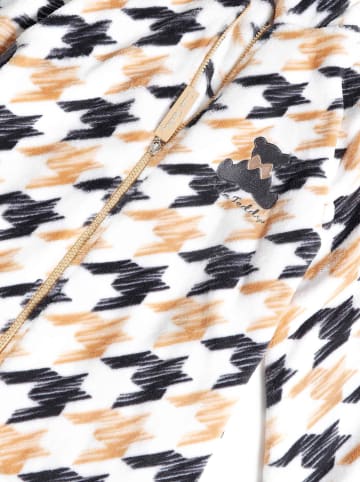 admas Fleecejacke in Schwarz/ Weiß/ Beige