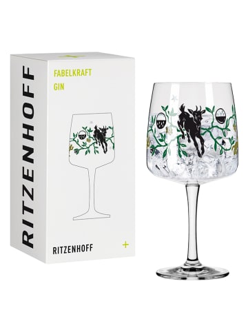 RITZENHOFF Ginglas "Fabelkraft" in Schwarz/ Grün - 700 ml