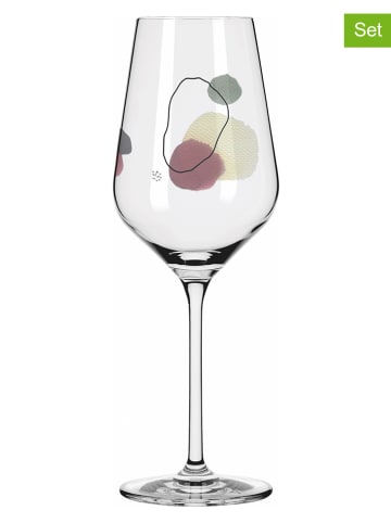 RITZENHOFF Kieliszki (2 szt.) ze wzorem do białego wina - 380 ml