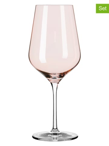 RITZENHOFF 2-delige set: rodewijnglazen "Fjordlicht" lichtroe - 570 ml