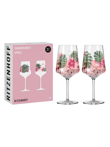 RITZENHOFF 2er-Set: Cocktailgläser "Sommersonett" in Rosa - 544 ml