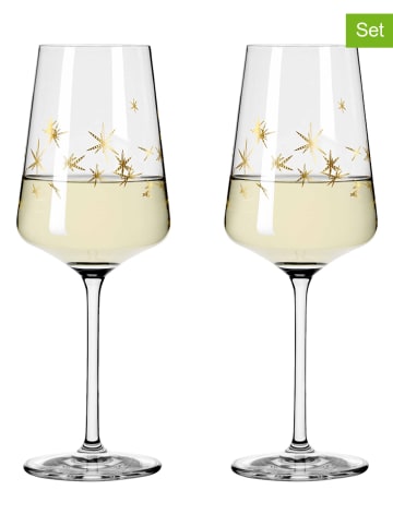 RITZENHOFF Kieliszki (2 szt.) w kolorze złotym do białego wina - 400 ml