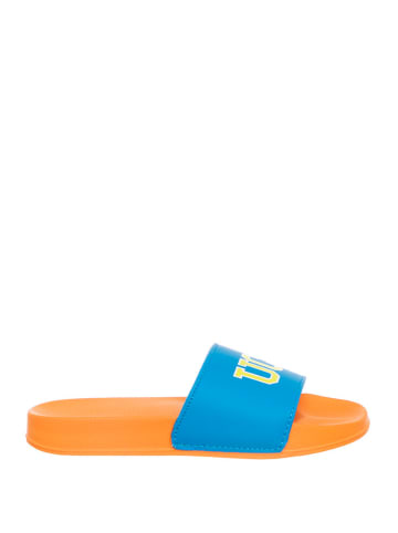 Benetton Klapki w kolorze pomarańczowo-niebieskim