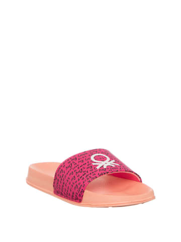 Benetton Slippers abrikooskleurig/roze