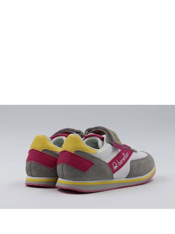 Benetton Sneakers in Grau/ Pink/ Weiß