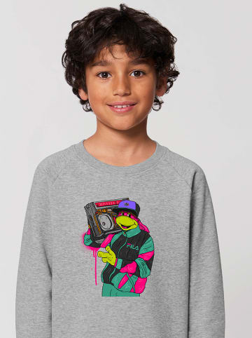 WOOOP Sweatshirt "Vintage Turtle" in Grau