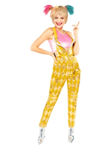 amscan 2-delige set: kostuum "Harley Quinn" geel/lichtroze