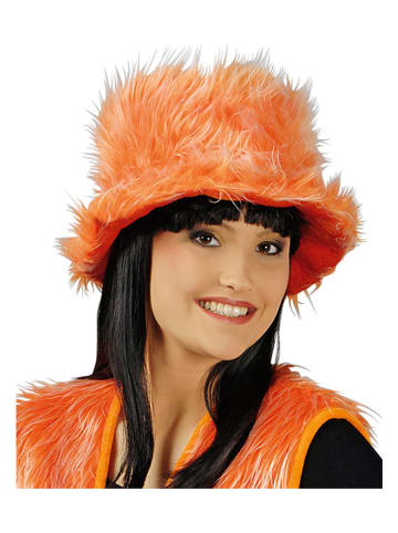 CHAKS Pluszowy kapelusz w kolorze pomarańczowym
