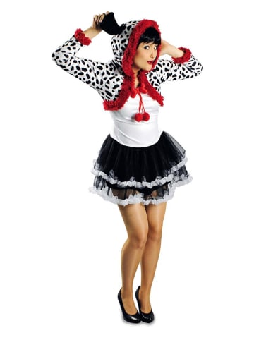 CHAKS Kostümkleid "Dalmatian" in Weiß/ Schwarz