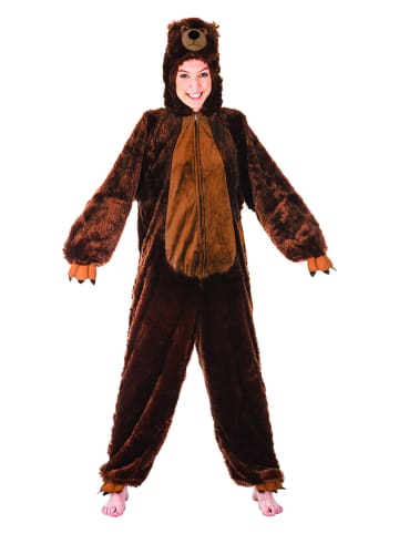 CHAKS Kombinezon kostiumowy "Brown Bear" w kolorze ciemnobrązowym