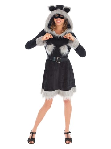 CHAKS Sukienka kostiumowa "Raccoon" w kolorze czarnym