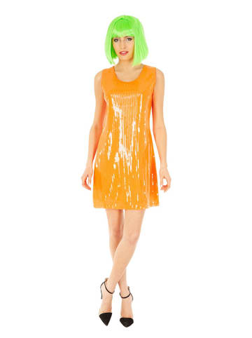 CHAKS Sukienka kostiumowa "Sequins" w kolorze pomarańczowym