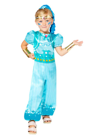amscan 4-delig kostuum "Shine" turquoise