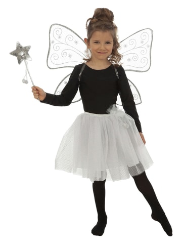 CHAKS 3-częściowy kostium "Fairy" w kolorze srebrno-białym
