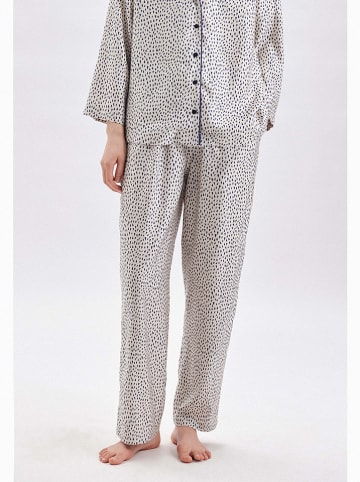 Seidensticker Pyjama-Hose in Creme/ Grau