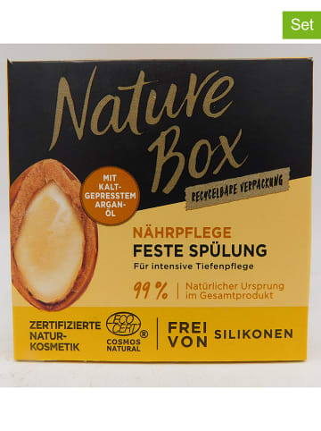 NATURE BOX 3er-Set: Feste Conditioner "Argan Öl", je 80 g