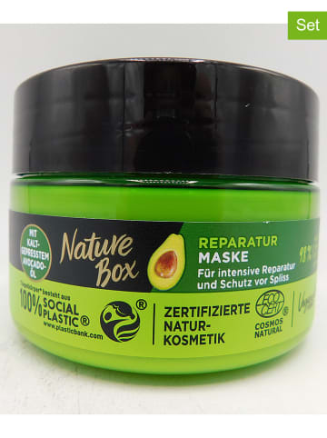 NATURE BOX 3-delige set: haarmasker "Avocadoolie", elk 200 ml