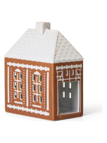 Kähler Lichthaus "Gingerbread" in Braun - (B)12,5 x (H)15,5 x (T)7,5 cm