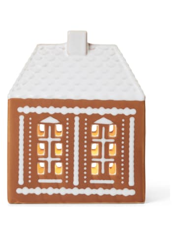 Kähler Lichthaus "Gingerbread" in Braun - (B)12,5 x (H)15,5 x (T)7,5 cm