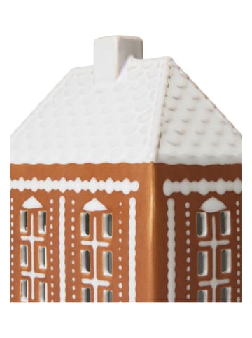 Kähler Lichthaus "Gingerbread" in Braun - (B)12,5 x (H)15,5 x (T)7,5 cm